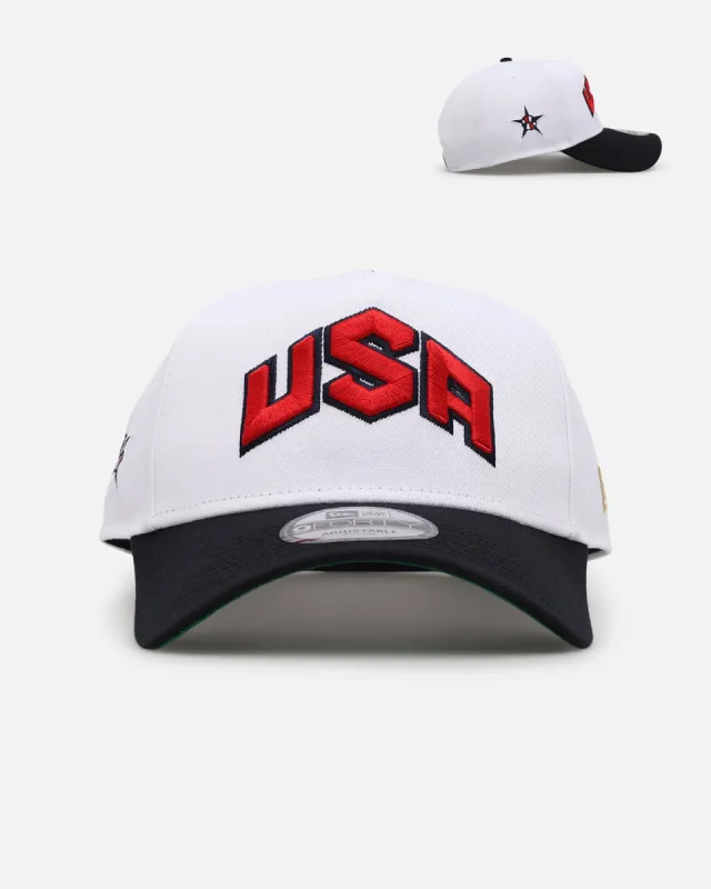 New Era Team USA 'USA Basketball' 9FORTY A-Frame Snapback White/Navy sold by Culture Kings