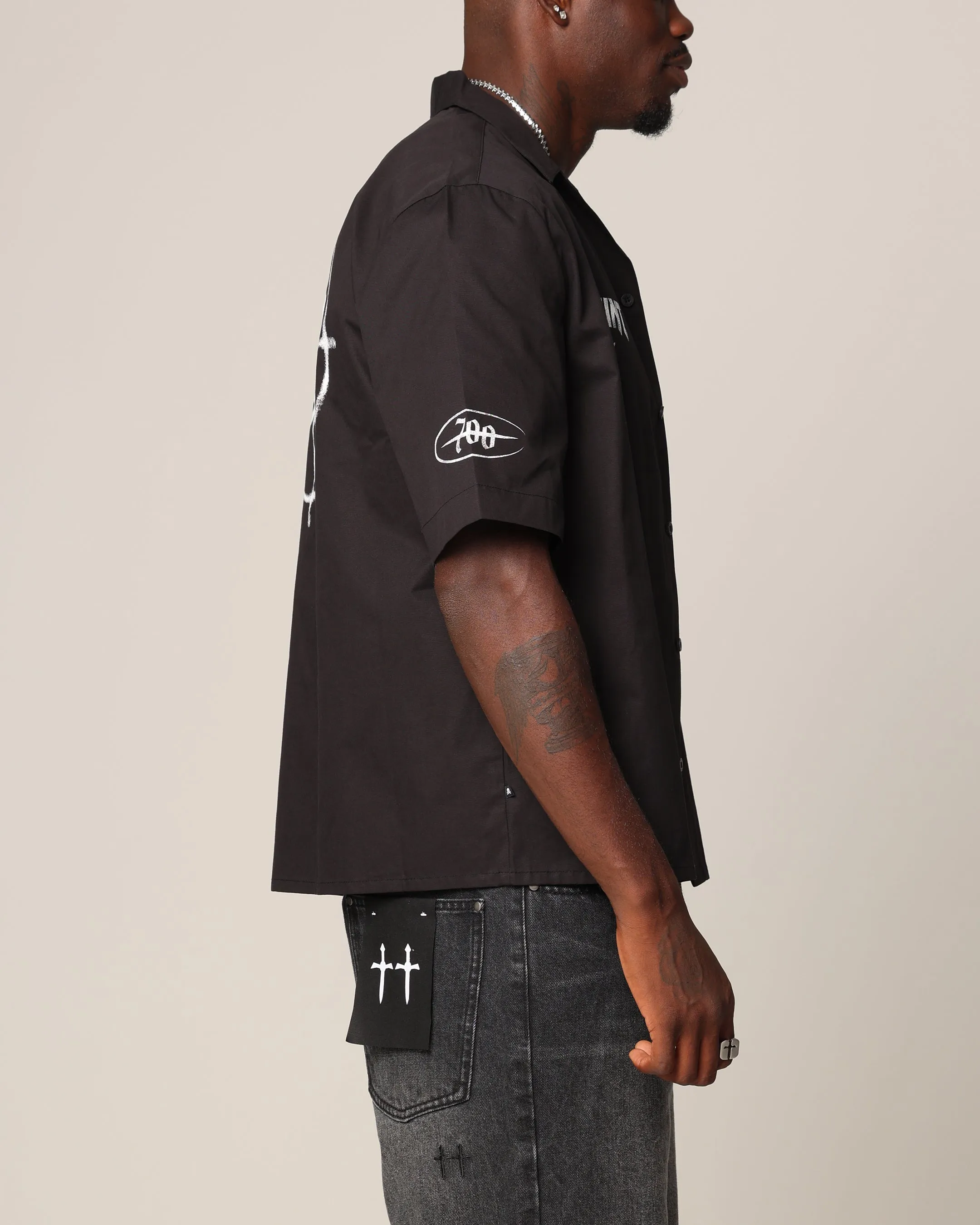 Saint Morta Post Humanous Short Sleeve T-Shirt Black/White sold by Culture Kings product image thumbnail 5