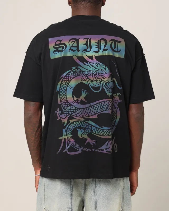 Saint Morta Year Of The Dragon Boxy T-Shirt Black/Iridescen sold by Culture Kings