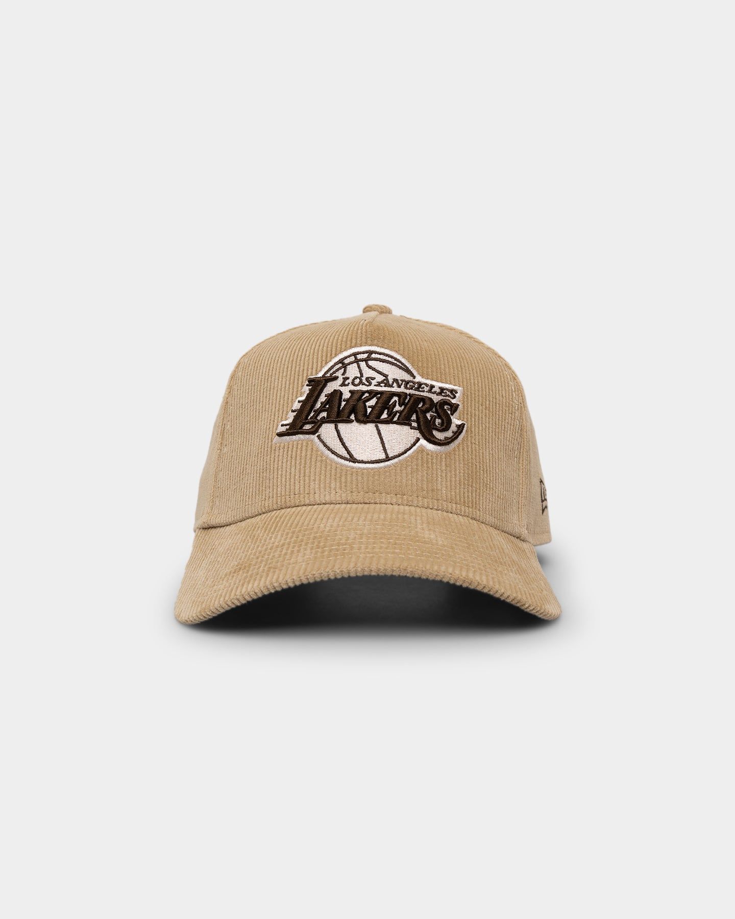 New Era Los Angeles Lakers 'Brown Camel Corduroy' 9FORTY A-Frame Snapback Camel sold by Culture Kings