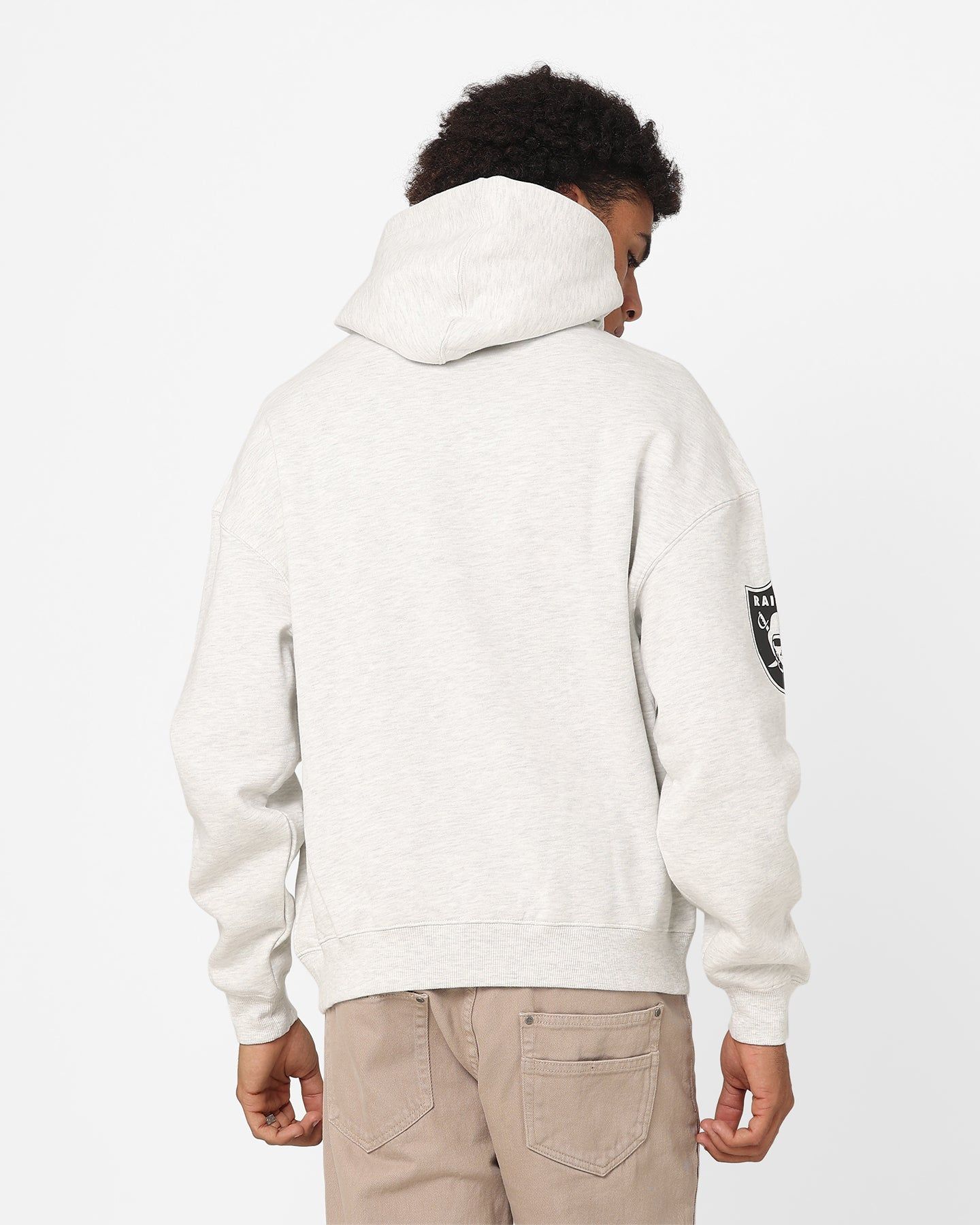 Majestic Athletic Oakland Raiders Vintage Athletic Pop Neck Hoodie Vintage White Marle sold by Culture Kings product image thumbnail 4