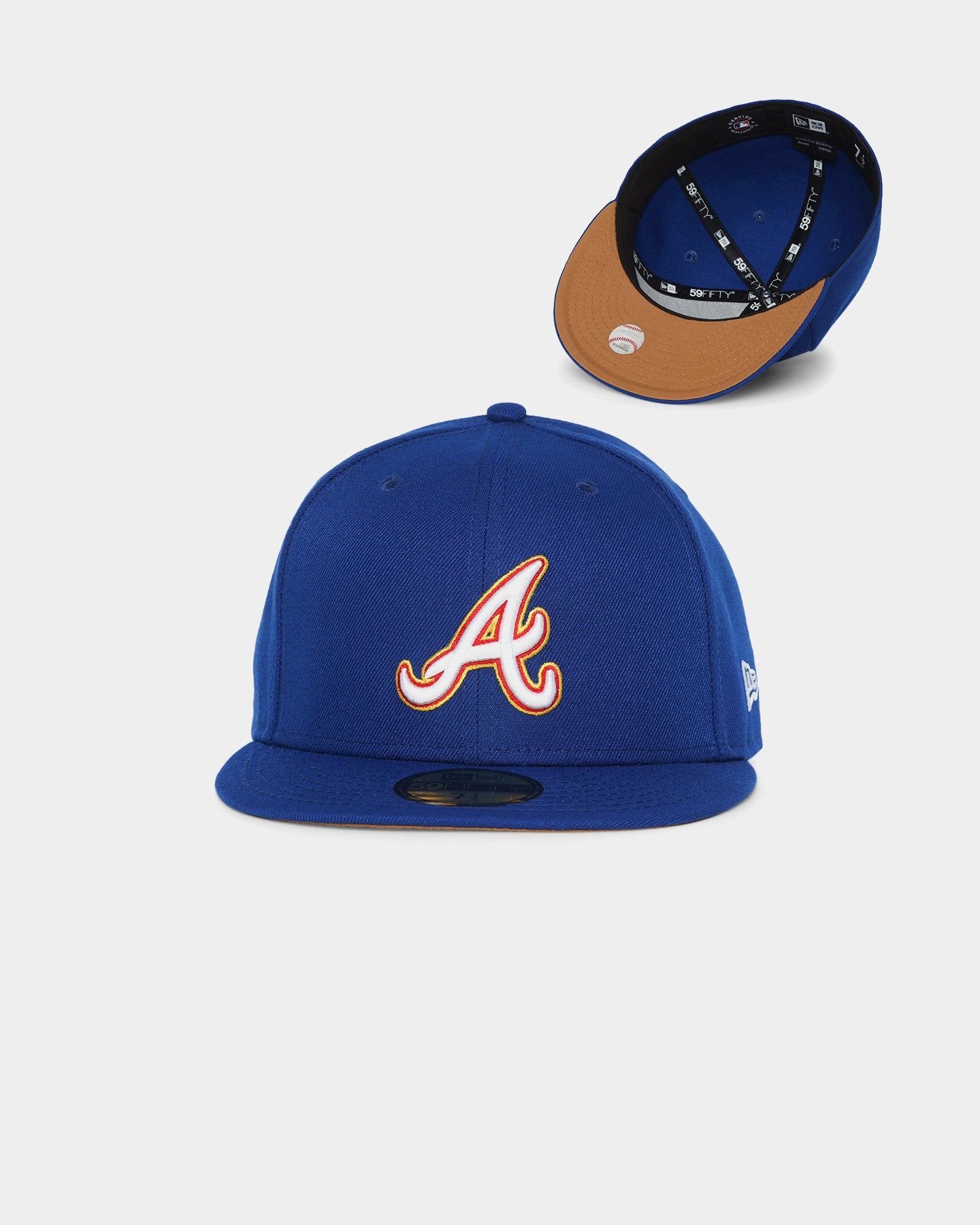 New Era Atlanta Braves "Cereal Wheat Bottoms" 59FIFTY Fitted Light Royal sold by Culture Kings