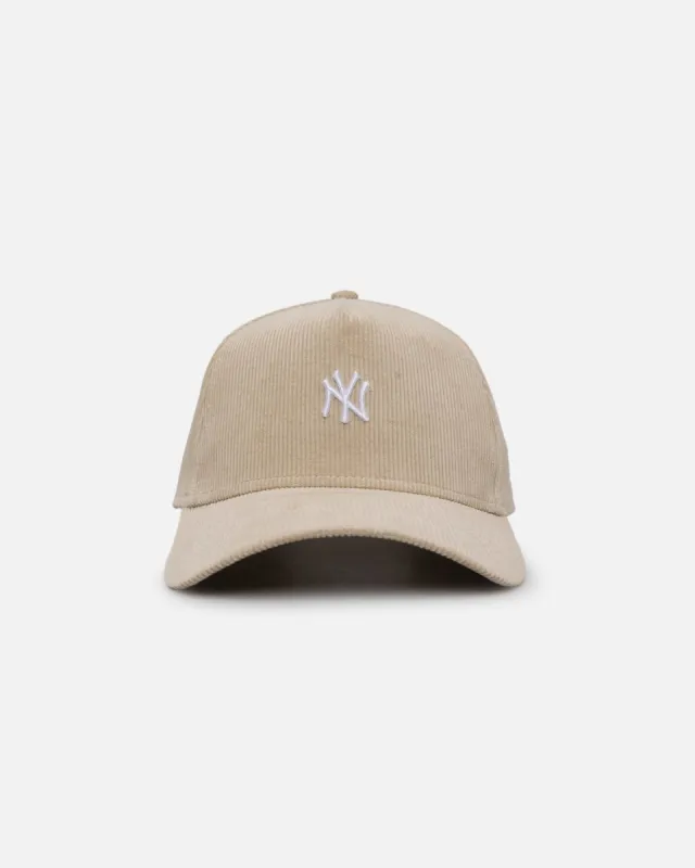 New Era New York Yankees 'Micro Cord Cream' 9FORTY A-Frame Snapback Cream/White made by New Era