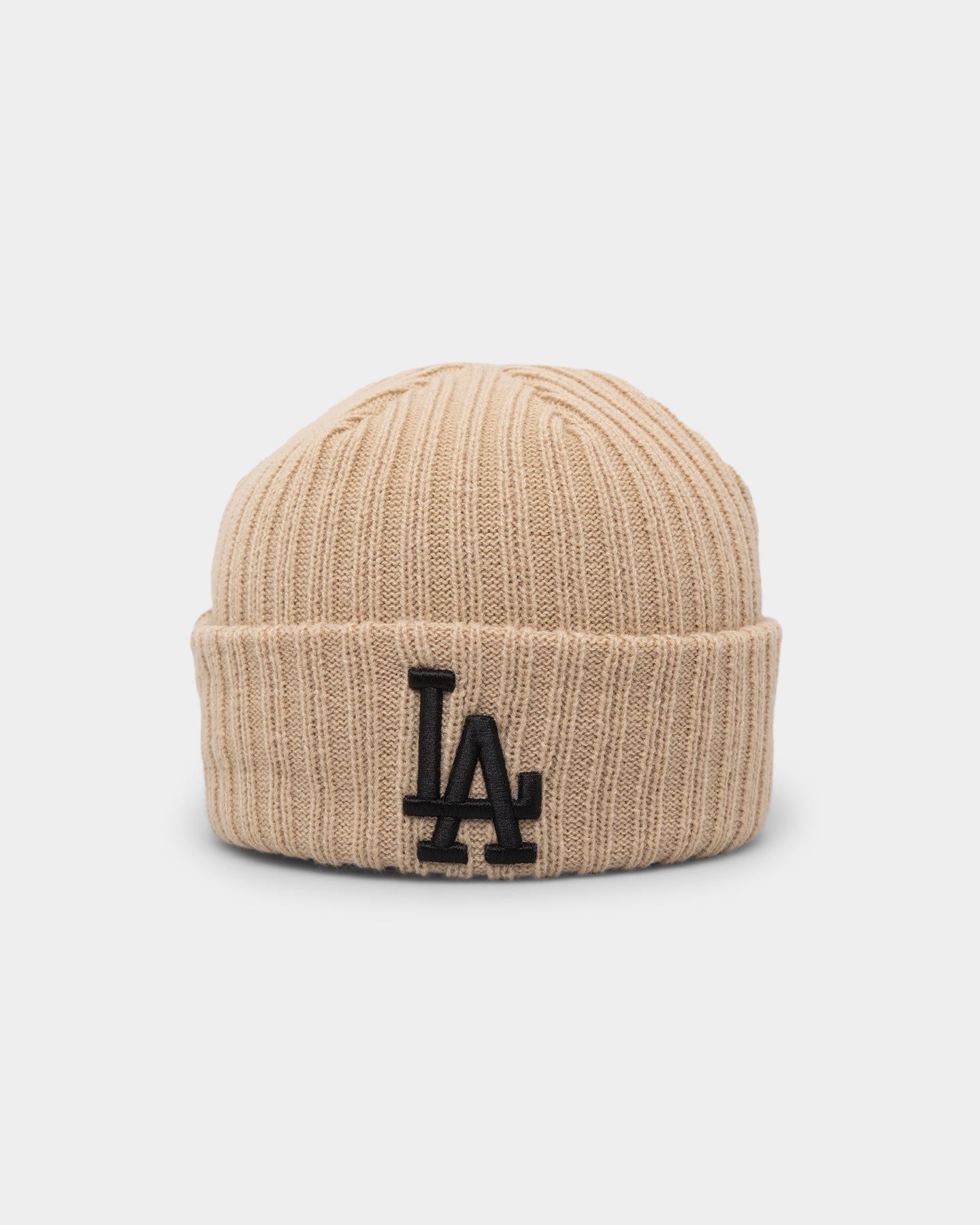 New Era Los Angeles Dodgers Knitted Beanie Light Beige sold by Culture Kings
