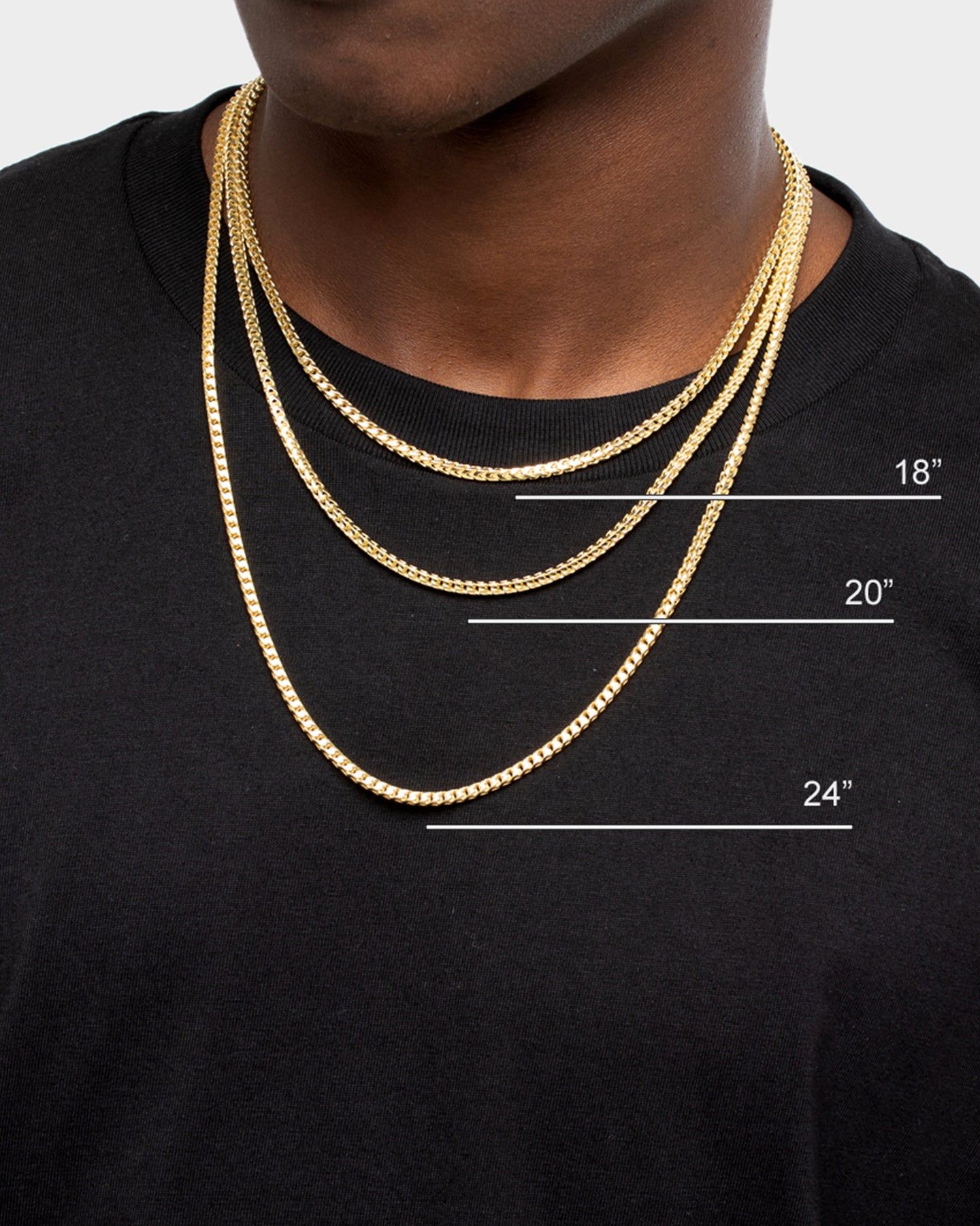 House Of Auric Franco 2.8mm 18" Chain 18k Gold Vermeil sold by Culture Kings product image thumbnail 3