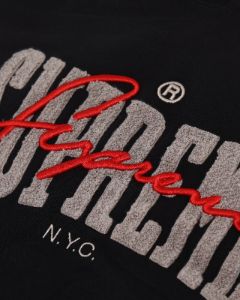 Supreme Embroidered Chenille Hoodie Black sold by Culture Kings