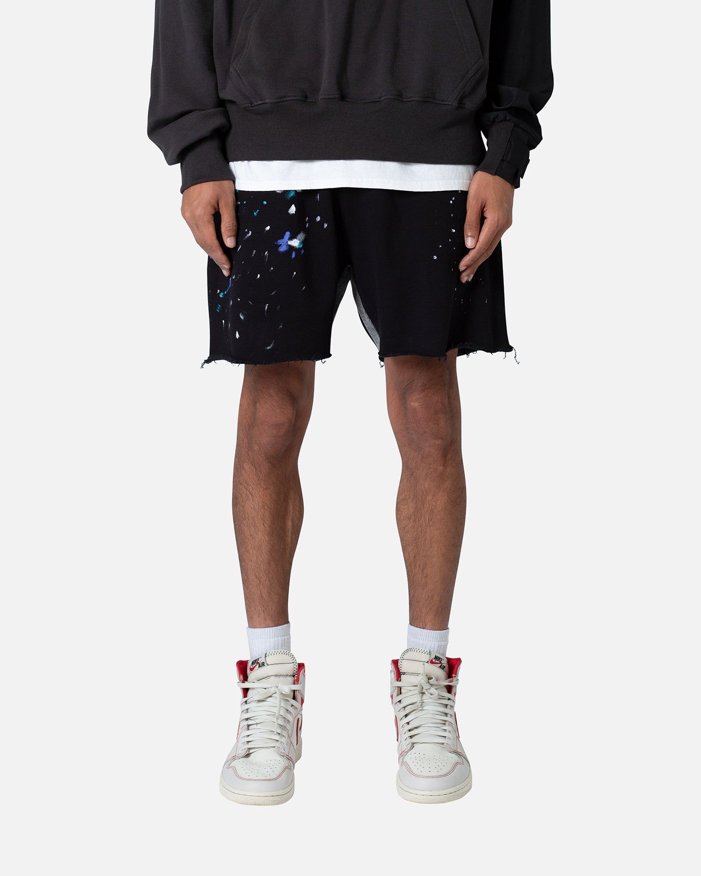 MNML Contrast Paneled Sweatshorts Black sold by Culture Kings