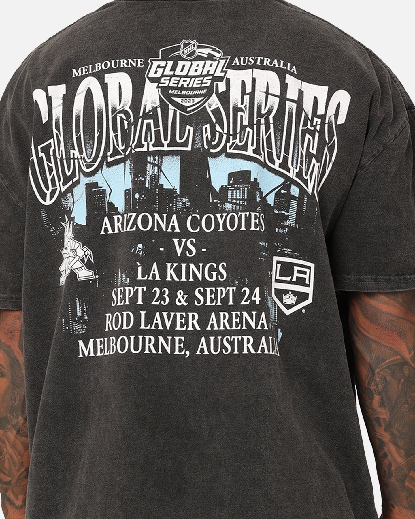 Culture Kings X NHL Face Off Graphic Vintage Heavyweight T-Shirt Black Wash sold by Culture Kings product image thumbnail 5