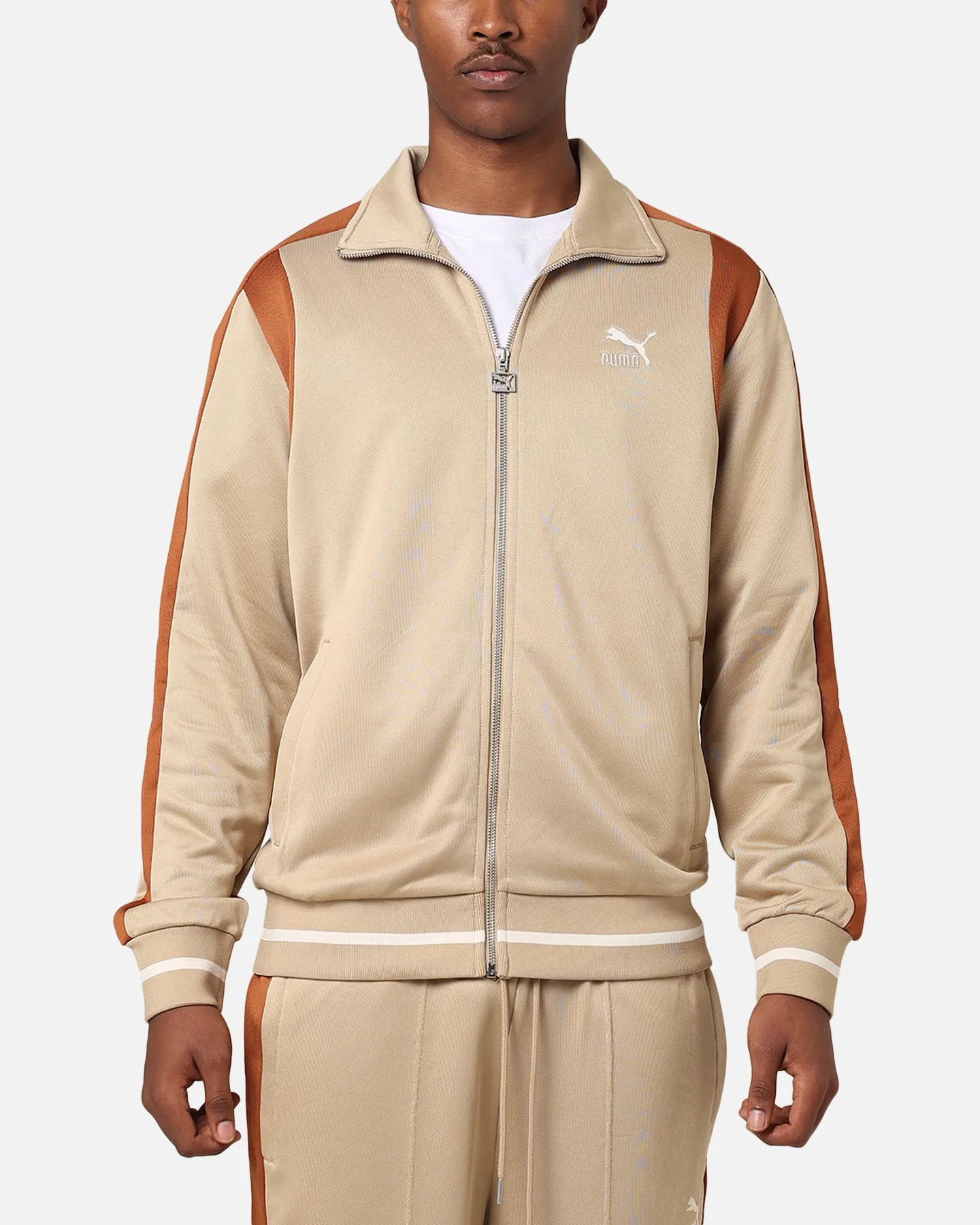 Puma For The Fanbase T7 Track Jacket Prairie Tan sold by Culture Kings
