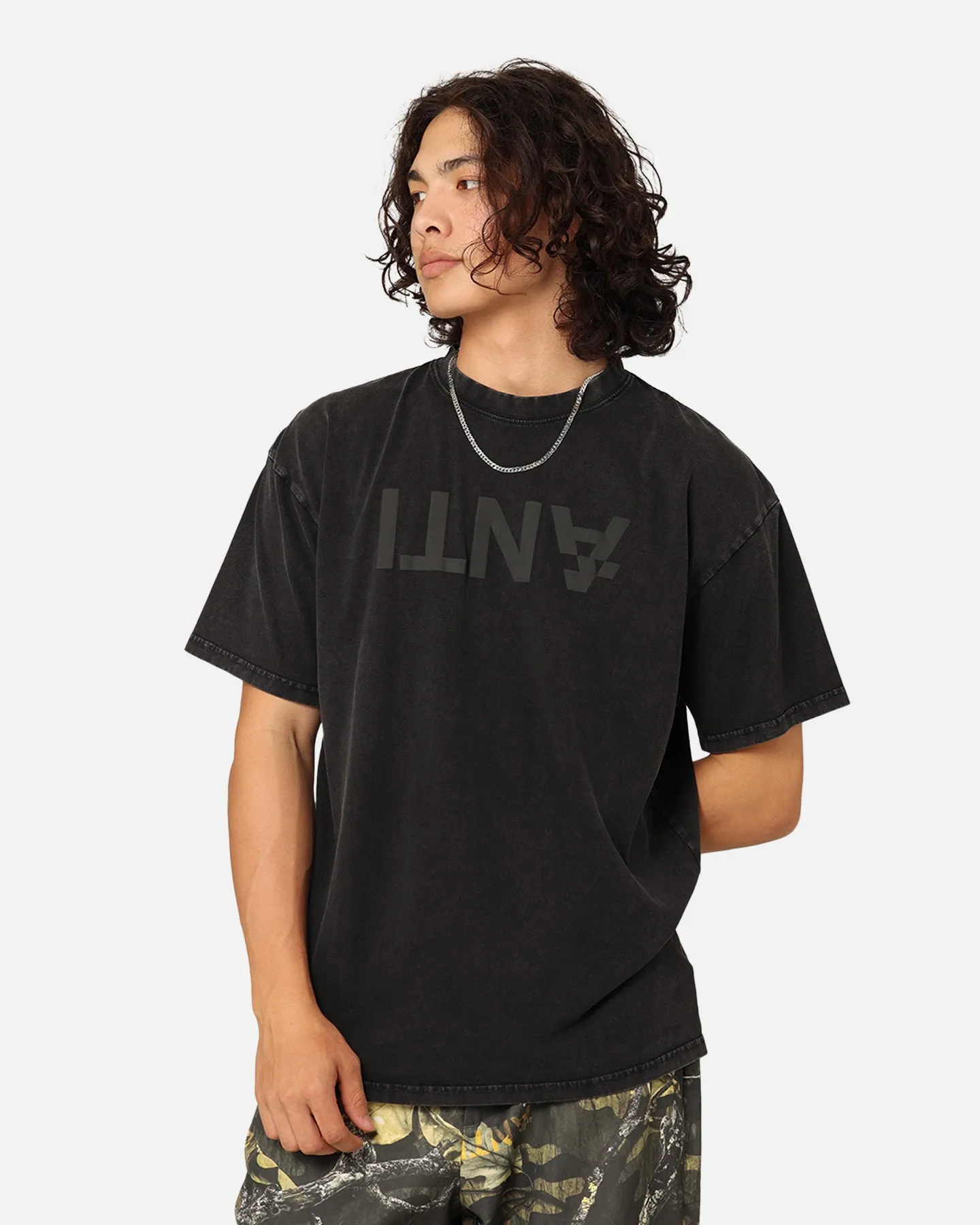 The Anti Order Anti Logo T-Shirt Black Acidwash sold by Culture Kings