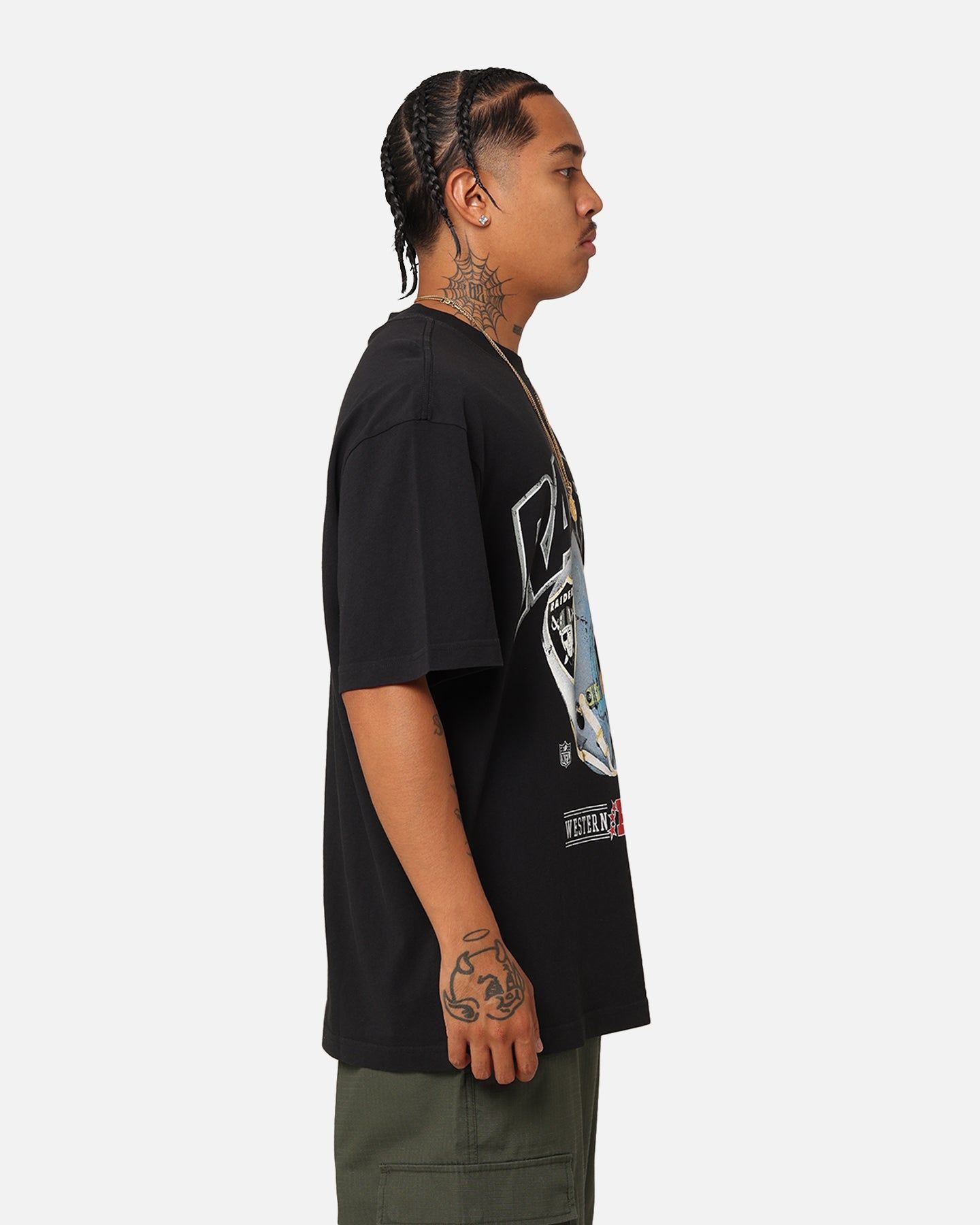 Mitchell & Ness Las Vegas Raiders Vintage Helmet T-Shirt Faded Black sold by Culture Kings product image thumbnail 5