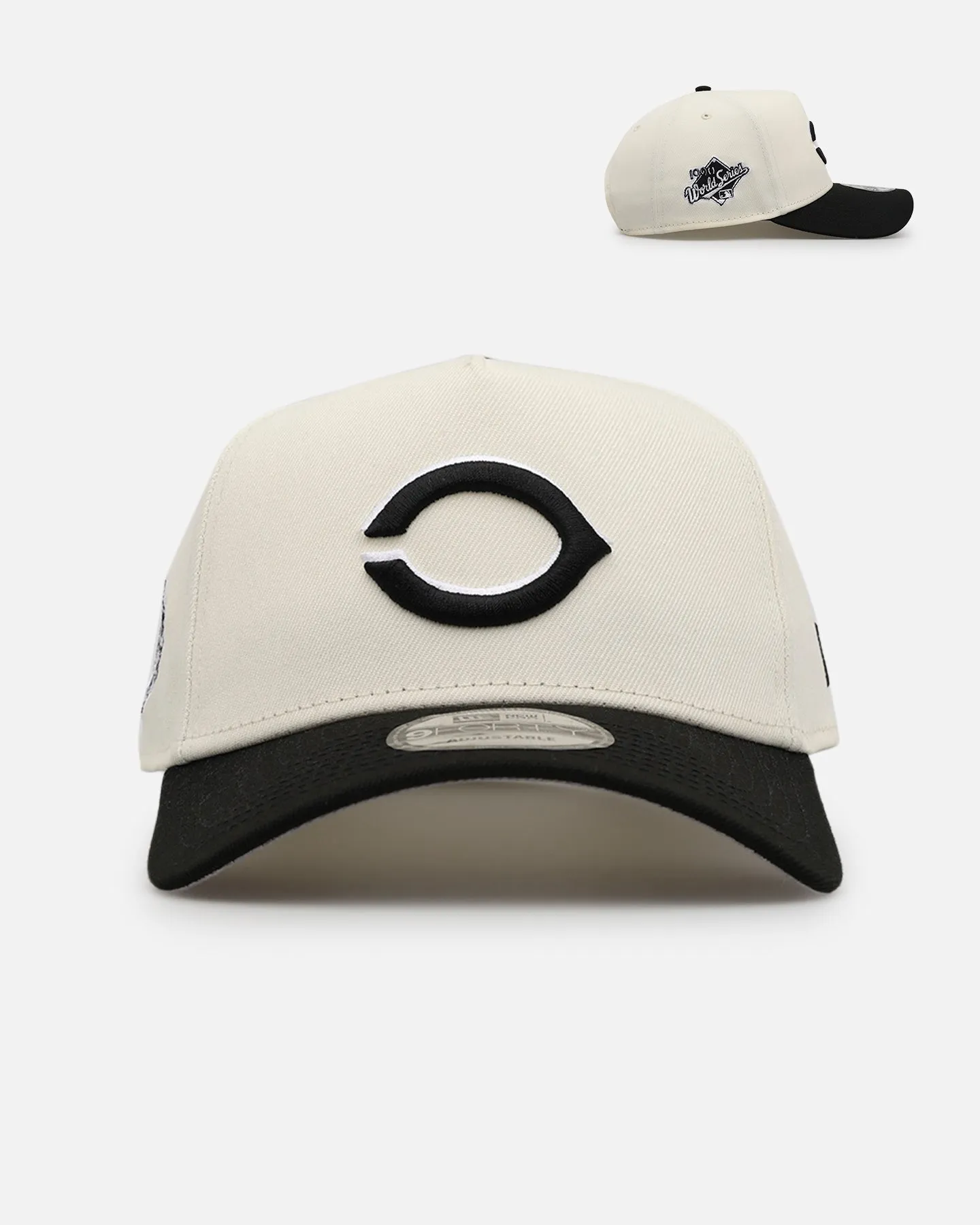 New Era Cincinnati Reds 'Chrome Upside Down Logo' 9FORTY A-Frame Snapback Chrome/Black sold by Culture Kings