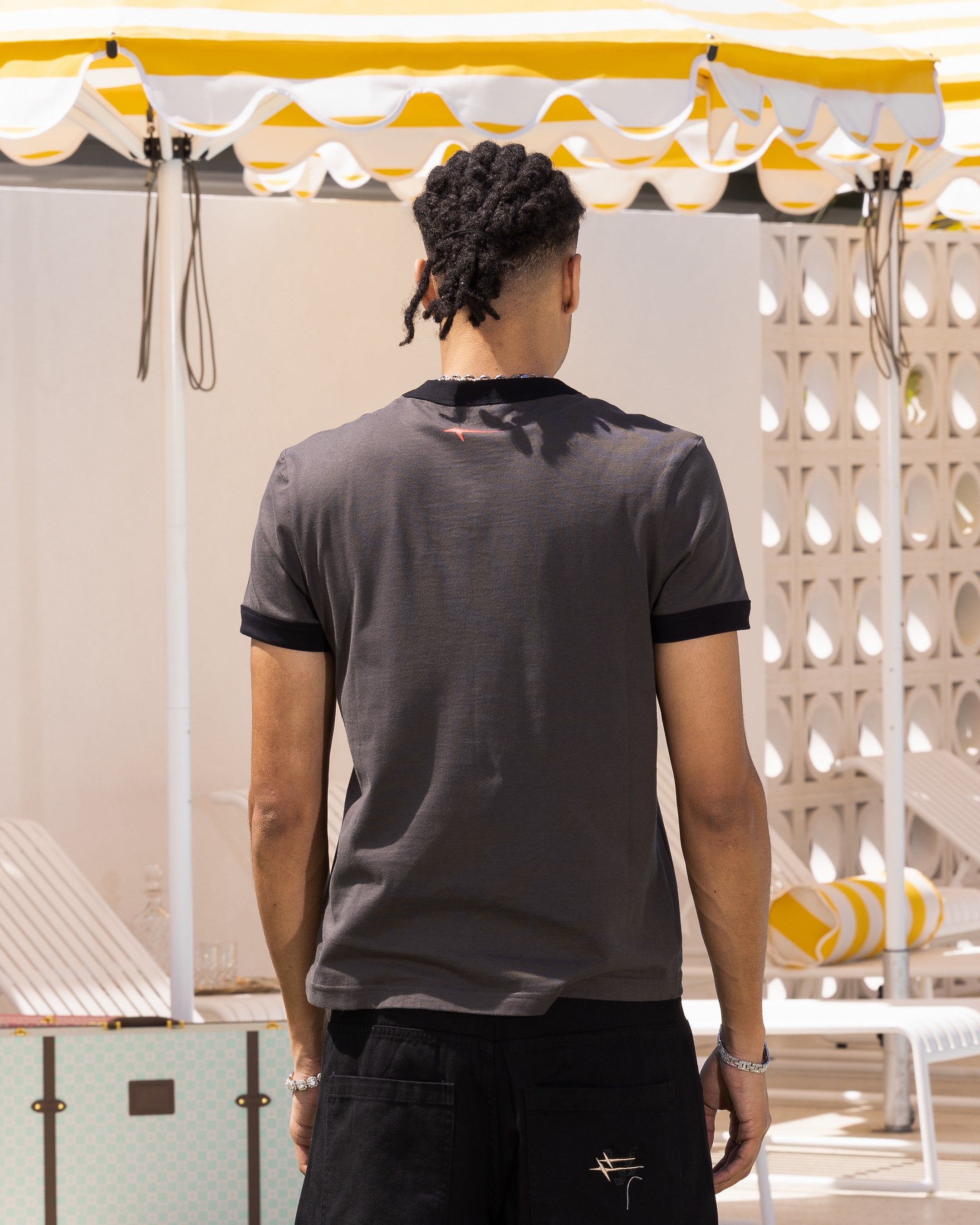 Loiter Gummy Ringer T-Shirt Charcoal sold by Culture Kings product image thumbnail 4