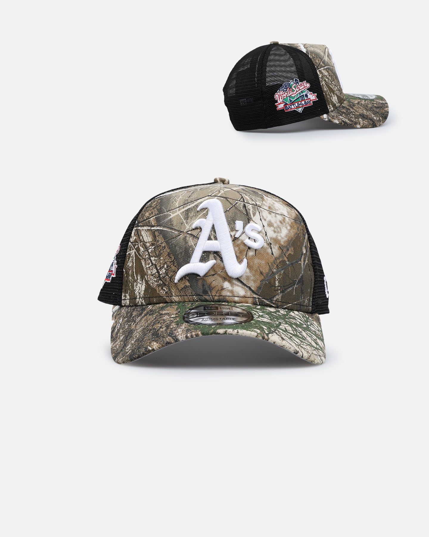 New Era Oakland Athletics 'Real Tree' 9FORTY A-Frame Trucker Snapback Realtree Edge sold by Culture Kings