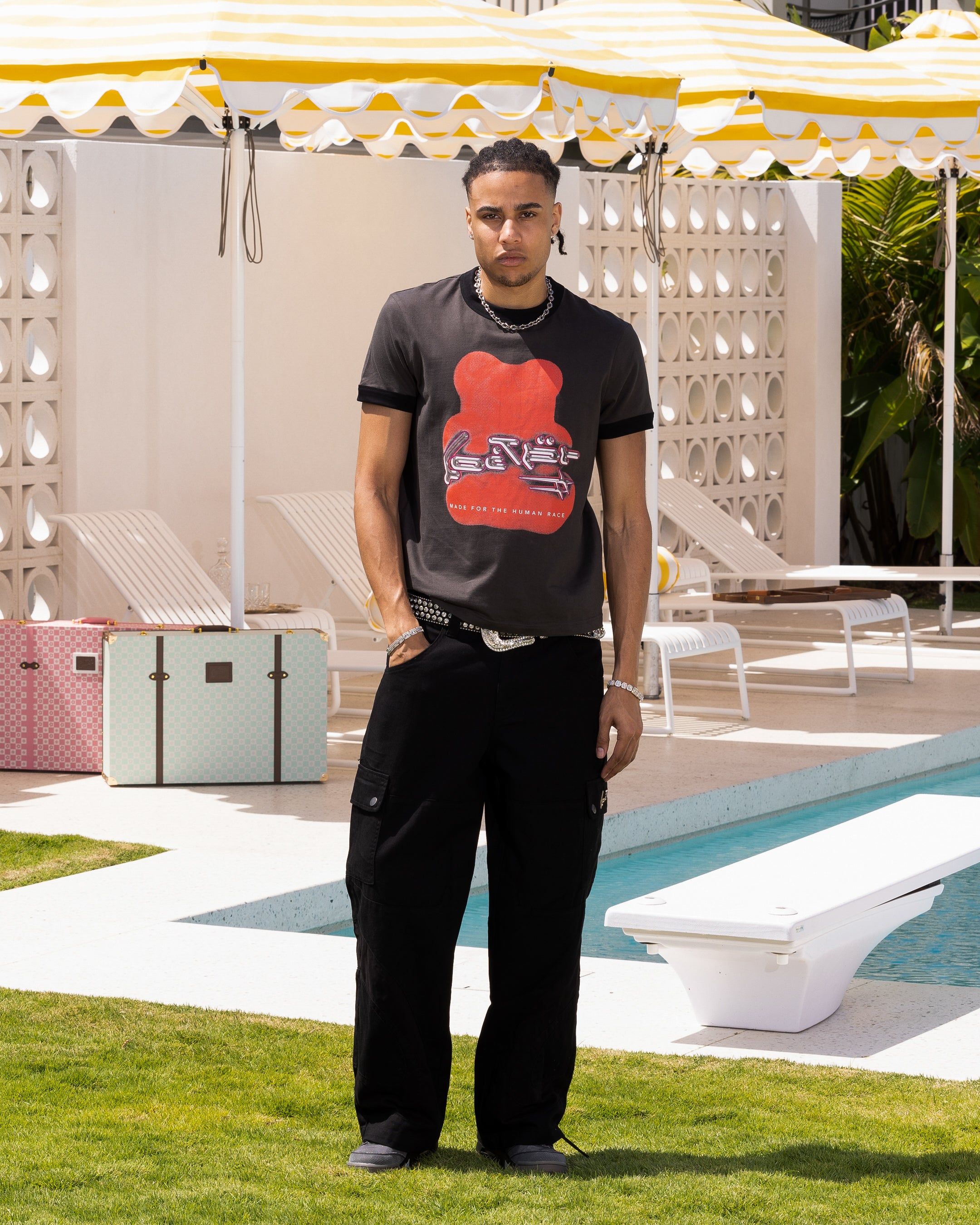 Loiter Gummy Ringer T-Shirt Charcoal sold by Culture Kings product image thumbnail 2