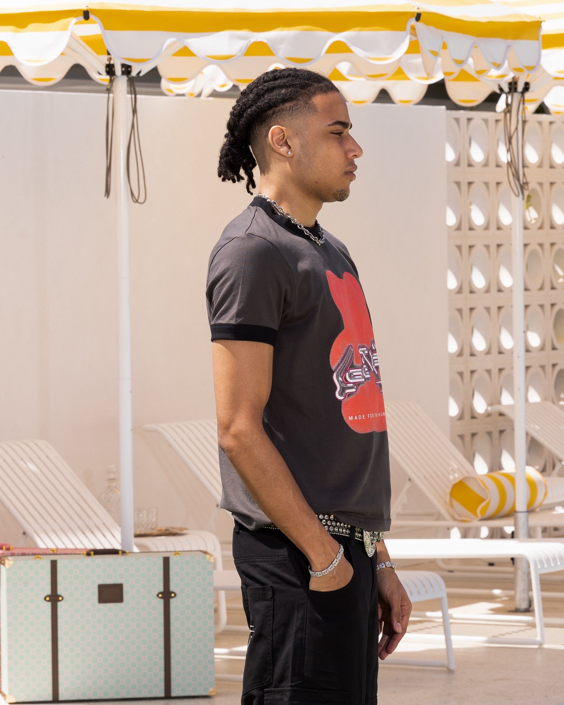 Loiter Gummy Ringer T-Shirt Charcoal sold by Culture Kings product image thumbnail 5