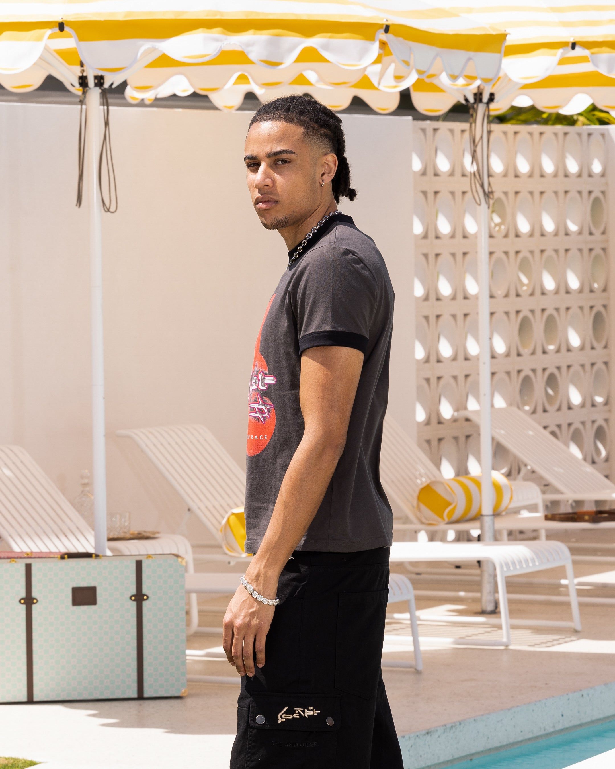 Loiter Gummy Ringer T-Shirt Charcoal sold by Culture Kings product image thumbnail 6