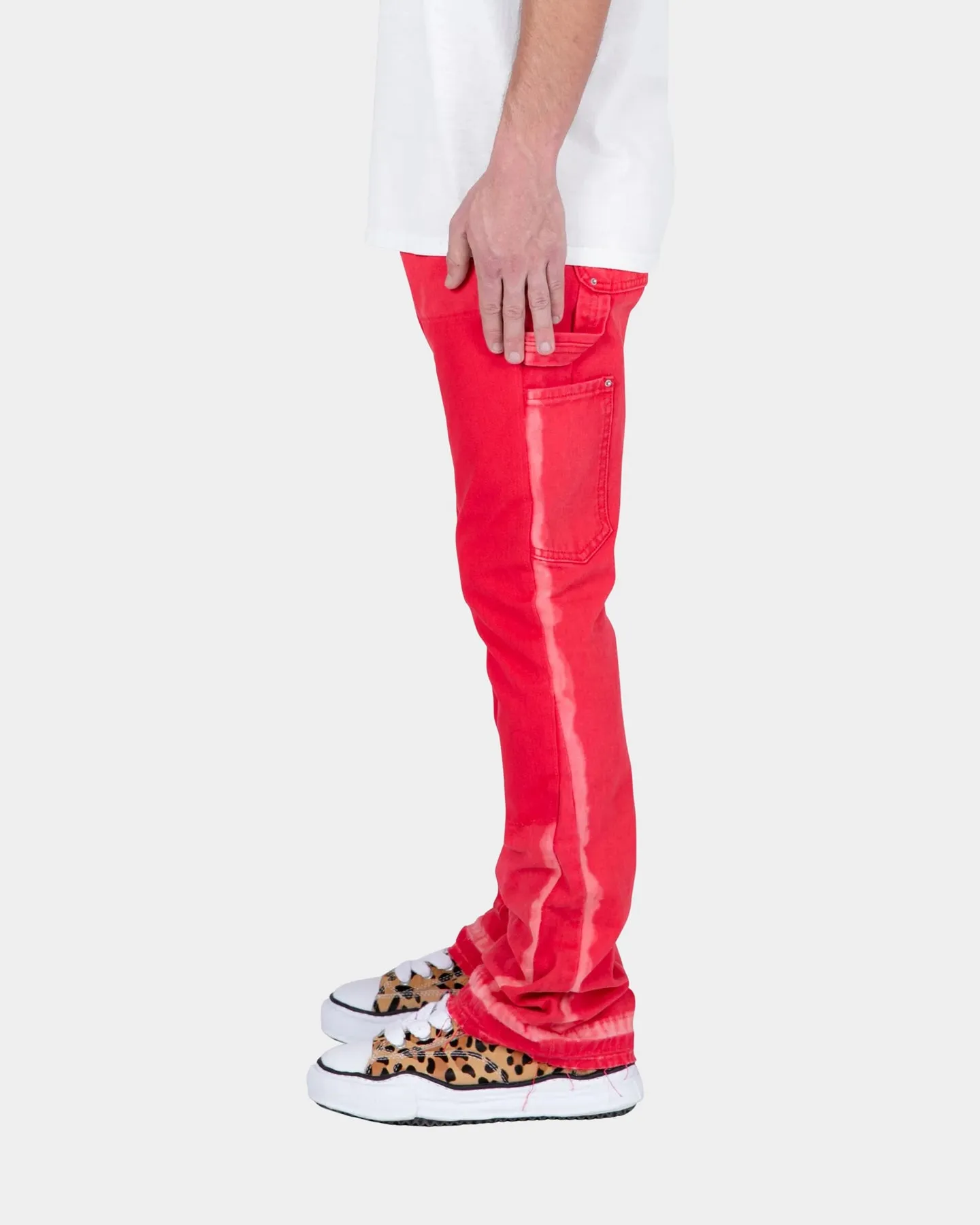 MNML B404 Flare Denim Pants Red sold by Culture Kings product image thumbnail 3