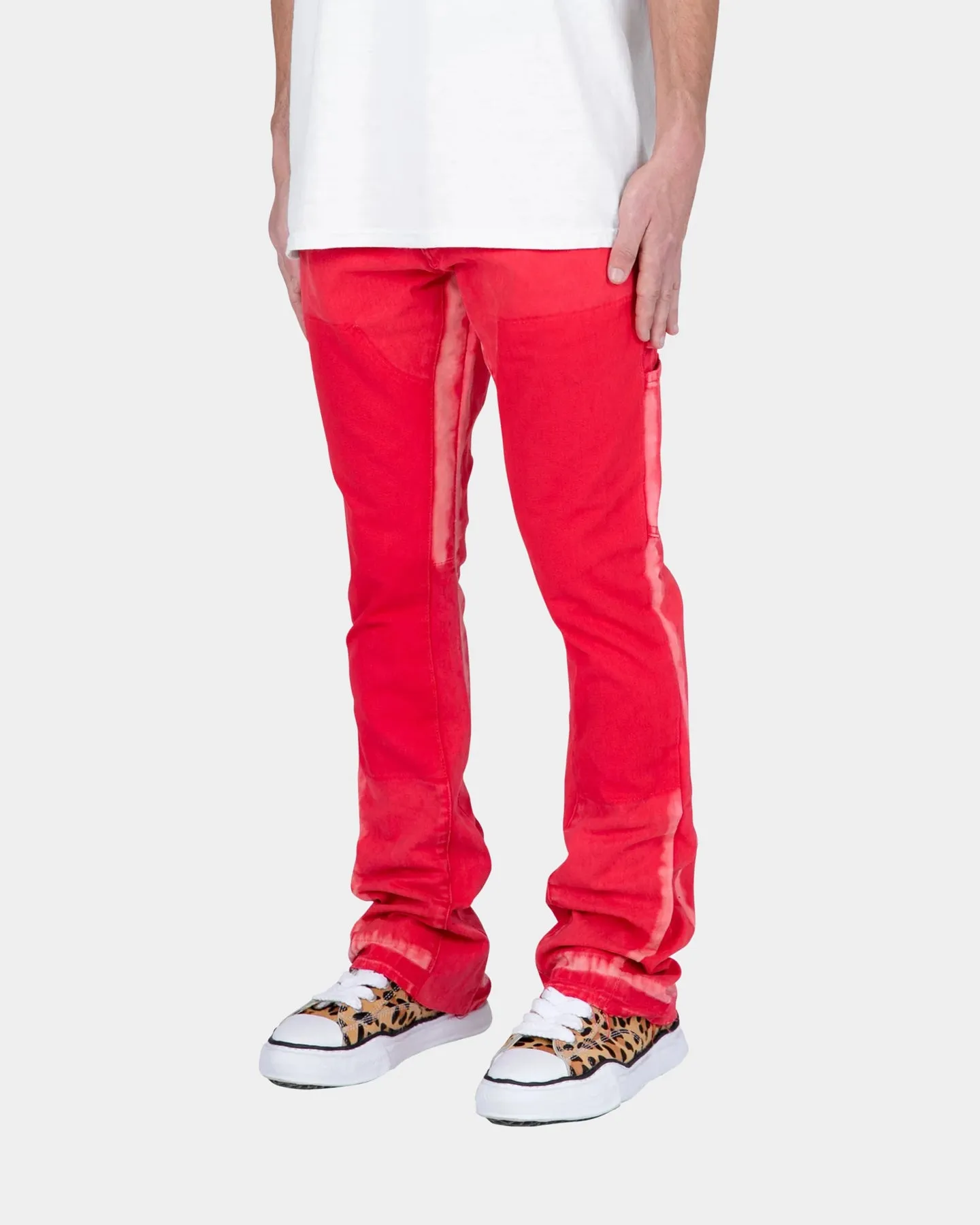 MNML B404 Flare Denim Pants Red sold by Culture Kings