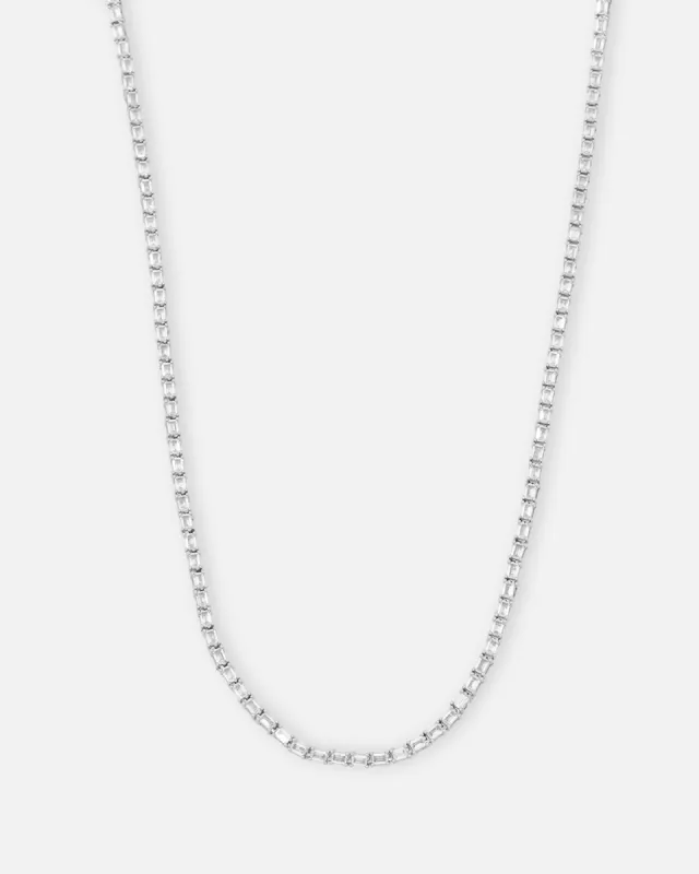 Saint Morta Landscape Baguette Chain Iced White Gold sold by Culture Kings
