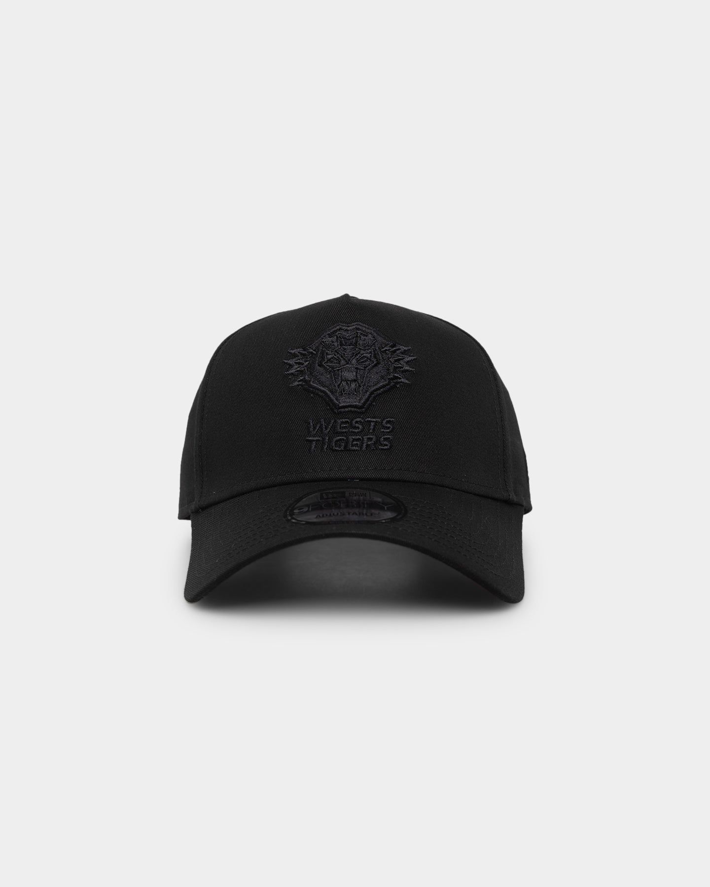 New Era Wests Tigers 'Black On Black' 9FORTY A-Frame Snapback Black sold by Culture Kings