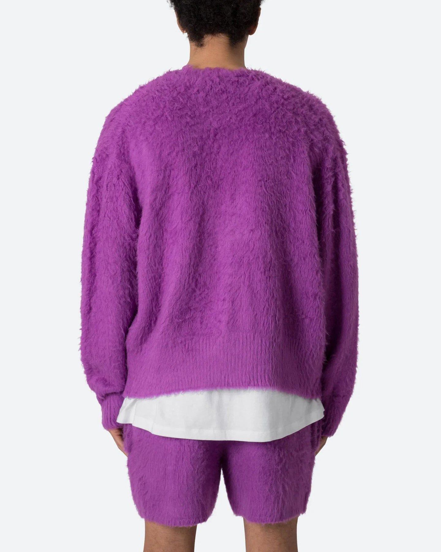 MNML Fuzzy Cardigan Sweater Purple sold by Culture Kings product image thumbnail 5