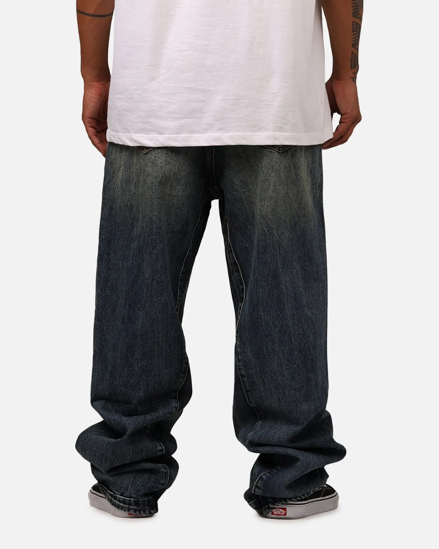 MNML Ultra Baggy Washed Up Denim Jeans Blue sold by Culture Kings product image thumbnail 5