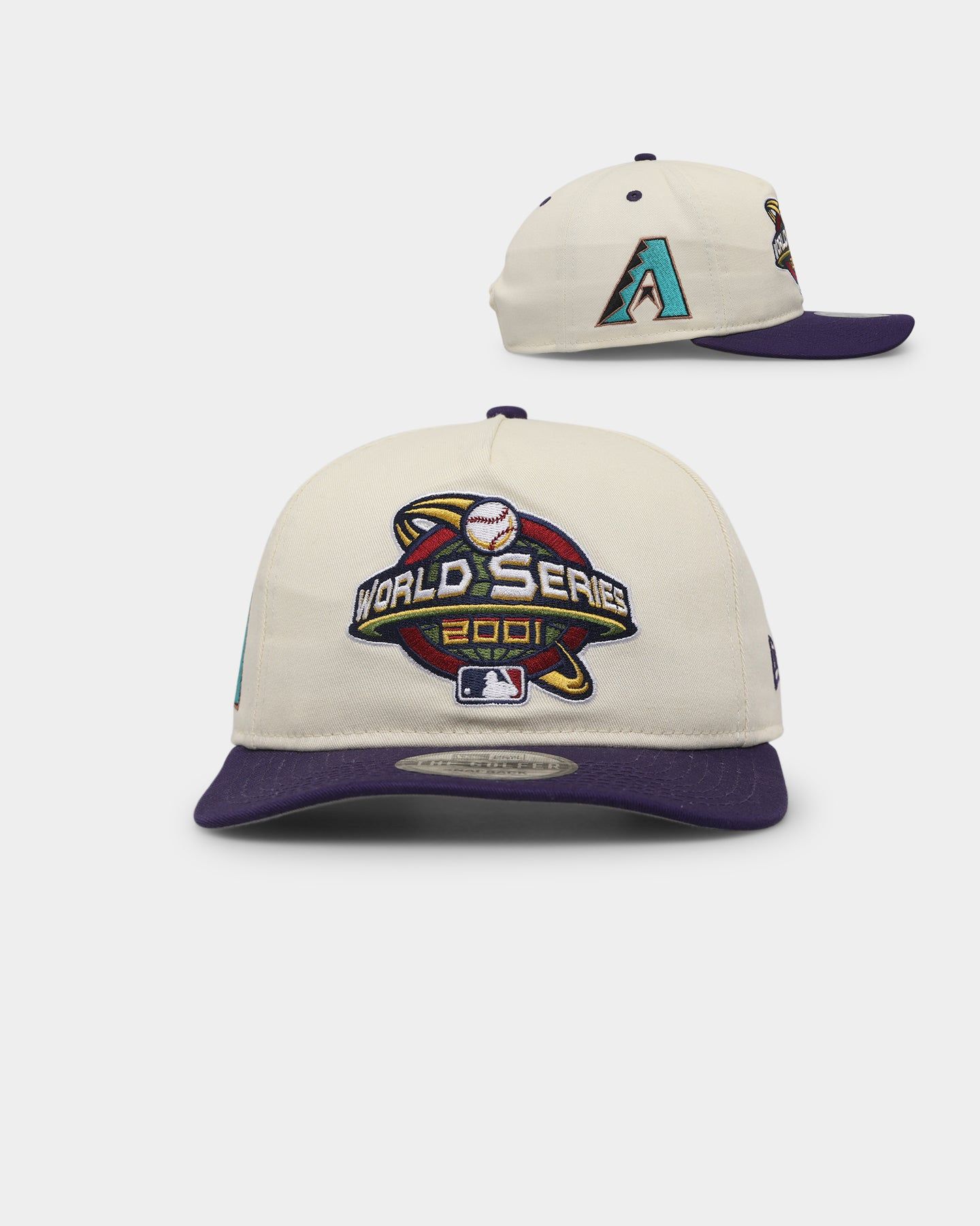 New Era Arizona Diamondbacks '2000s World Series Through The Decades' 2001 World Series Golfer Snapback Chrome White sold by Culture Kings
