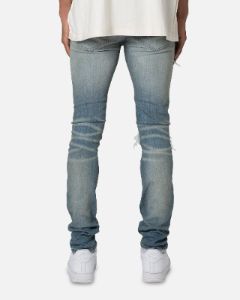 MNML X555 Crystal Skinny Denim Jeans Blue/Pink sold by Culture Kings