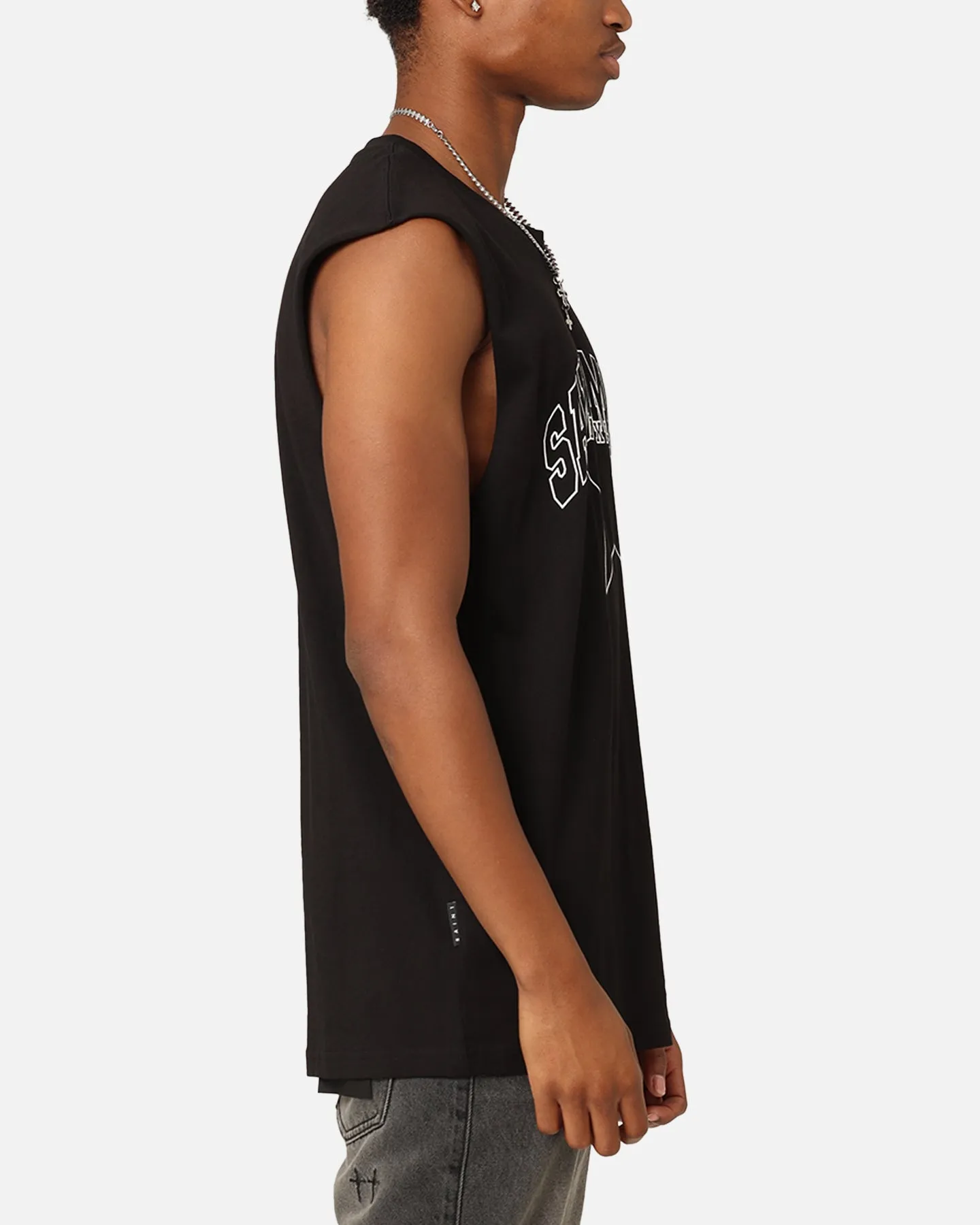 Saint Morta College Star Oversized Muscle T-Shirt Black sold by Culture Kings product image thumbnail 4