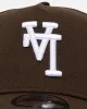 New Era Los Angeles Dodgers 'Upside Down LA Logo' 9FORTY A-Frame Snapback Walnut sold by Culture Kings