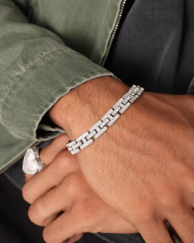 NXS Iced Razor Bracelet Iced White Gold sold by Culture Kings