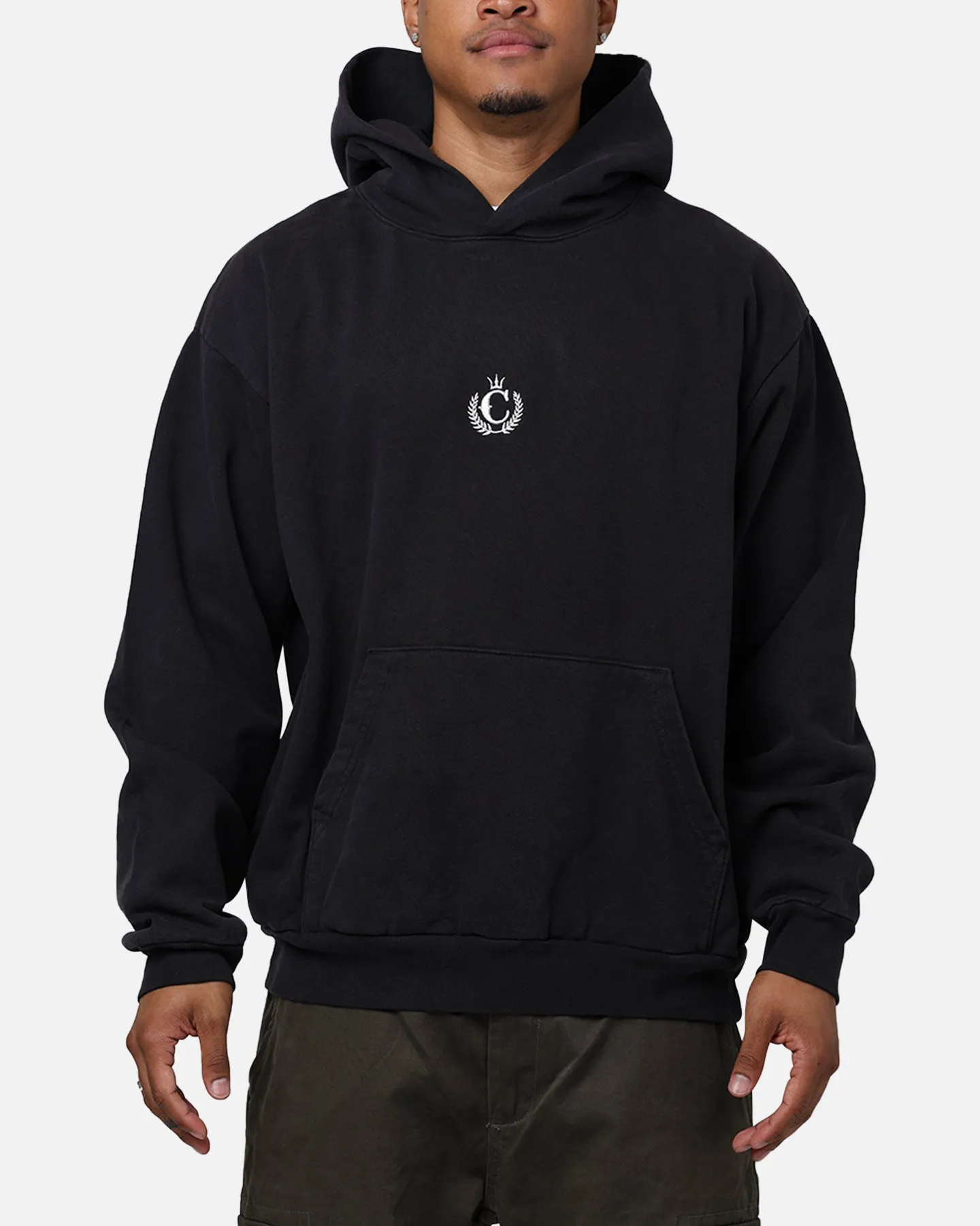 Culture Kings CK Embroidered Hoodie Off Black sold by Culture Kings