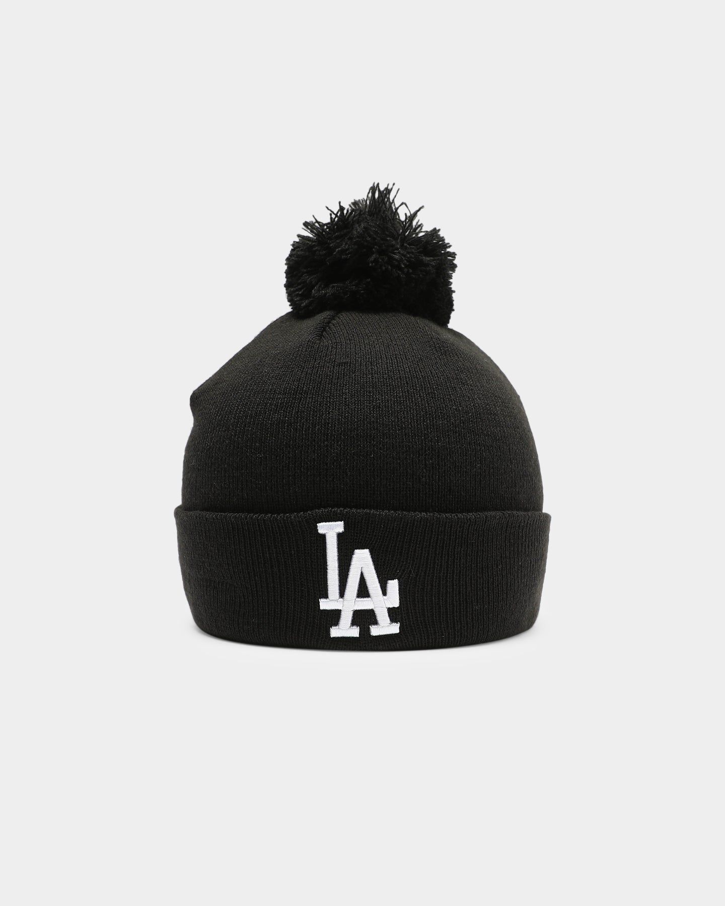 New Era Los Angeles Dodgers Pom Knit Beanie Black/White sold by Culture Kings