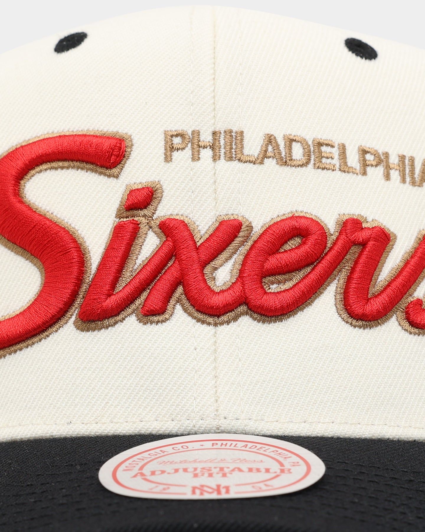 Mitchell & Ness Philadelphia 76s Team Script OG Snapback Vintage Cream sold by Culture Kings product image thumbnail 5