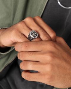 NXS Heirloom Cross Ring White Gold sold by Culture Kings