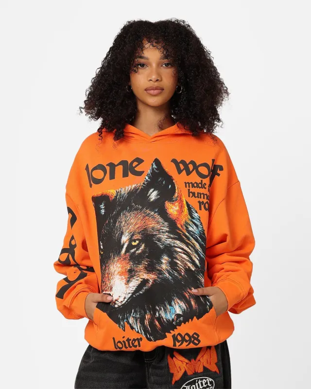 Loiter Lone Wolf Hoodie Orange sold by Culture Kings