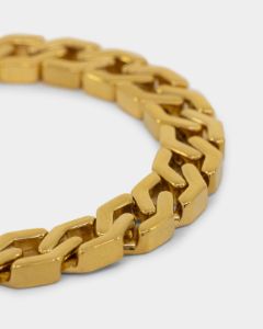 NXS Hex Cut Curb Bracelet Gold sold by Culture Kings