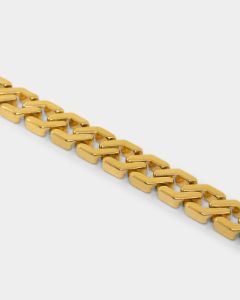 NXS Hex Cut Curb Bracelet Gold sold by Culture Kings