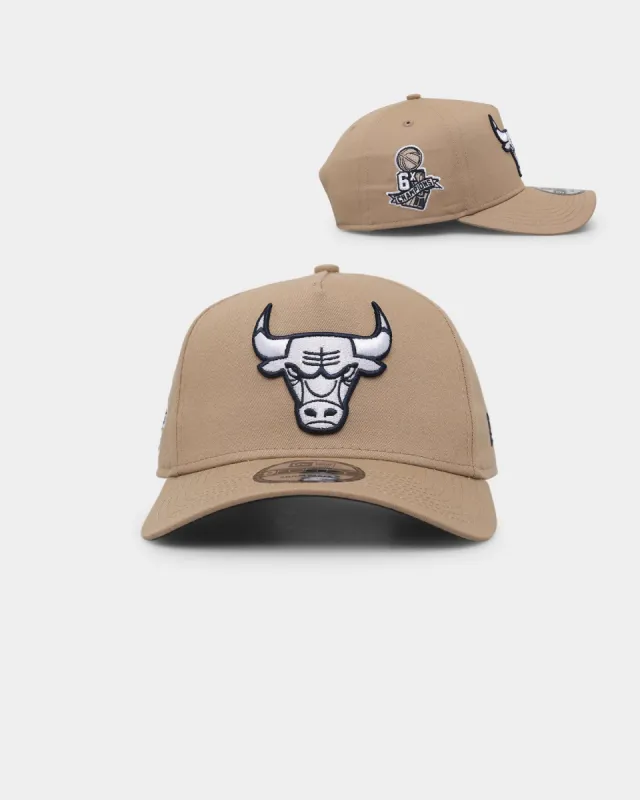 New Era Chicago Bulls 9FORTY A-Frame Snapback Light Beige sold by Culture Kings
