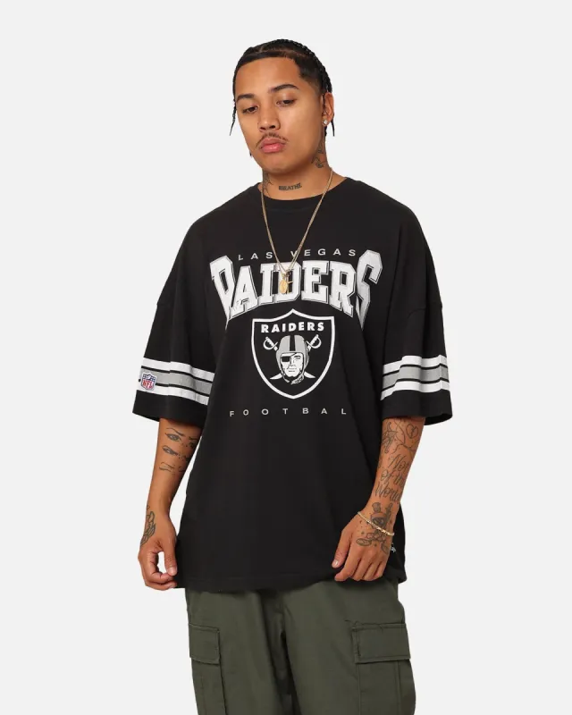 Majestic Athletic Las Vegas Raiders Vintage Sport Striped Sleeve T-Shirt Faded Black sold by Culture Kings