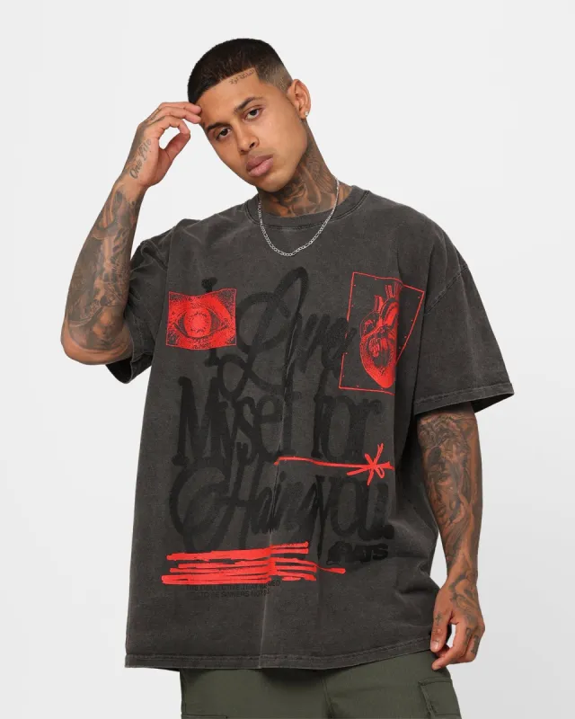 Rats Get Fat Love Myself Vintage T-Shirt Black Wash sold by Culture Kings