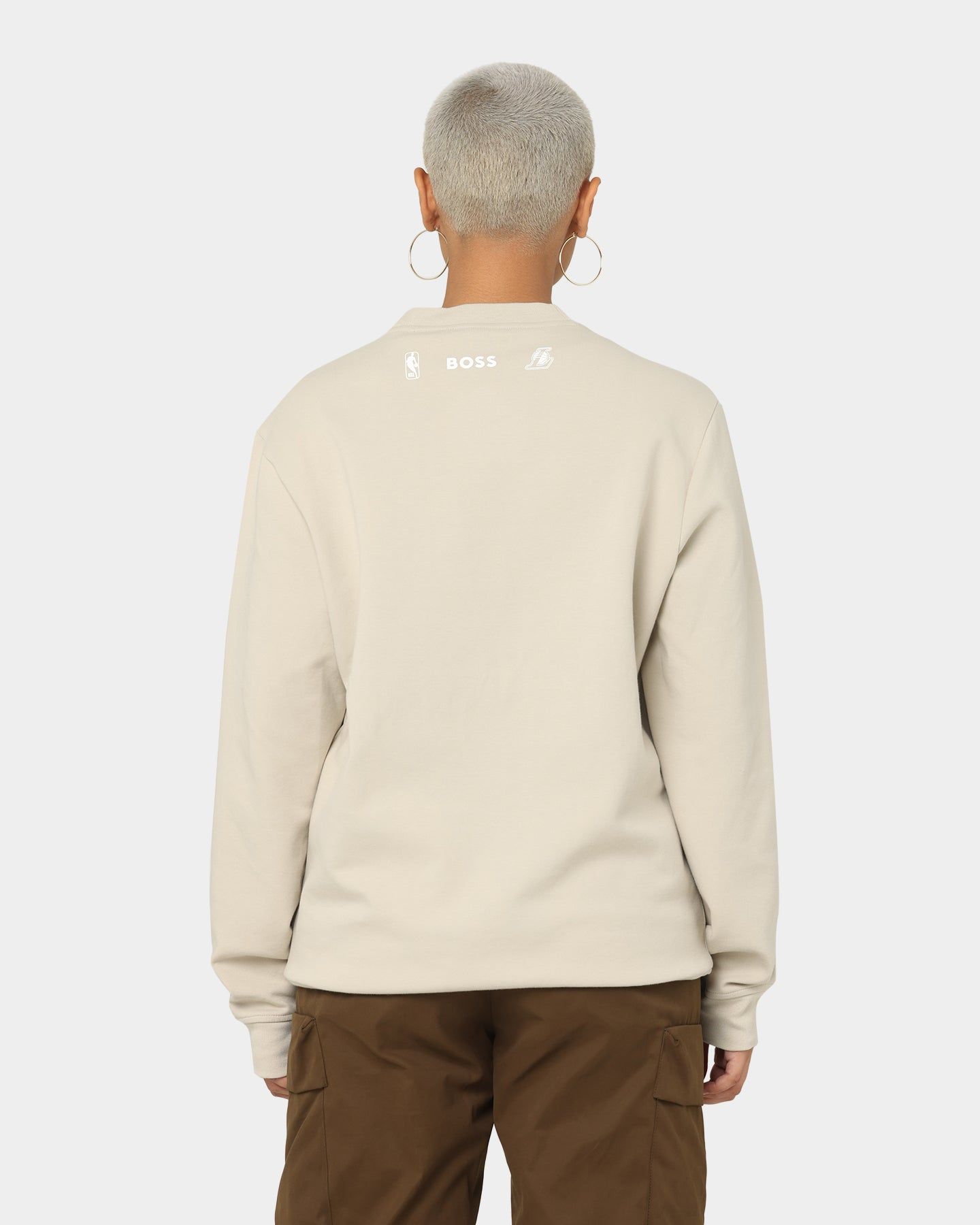 Hugo Boss Hugo Boss X NBA Basic Los Angeles Lakers Crewneck Sweatshirt Light Beige sold by Culture Kings product image thumbnail 4