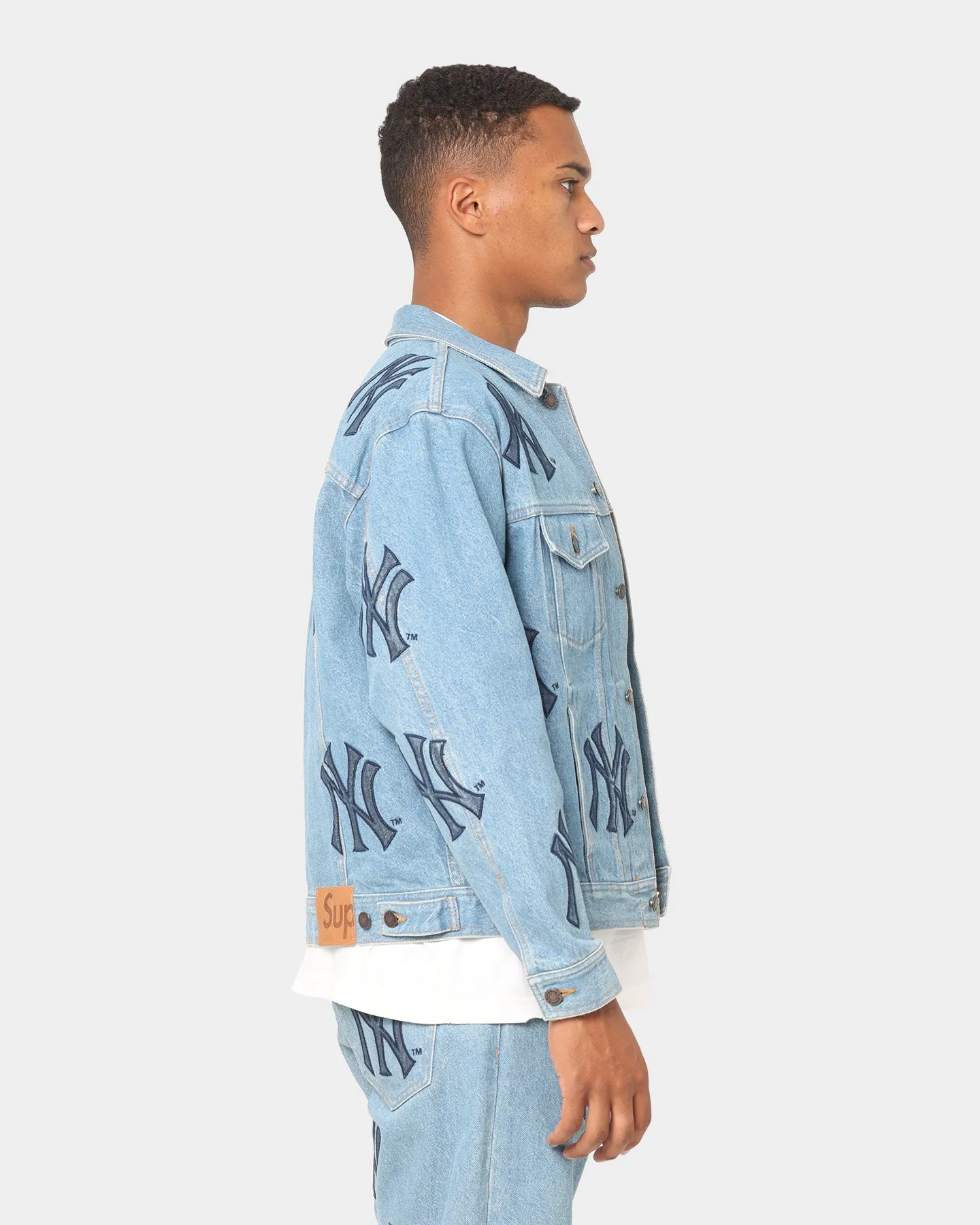 Supreme Supreme X New York Denim Trucker Jacket Washed Blue sold by Culture Kings product image thumbnail 5