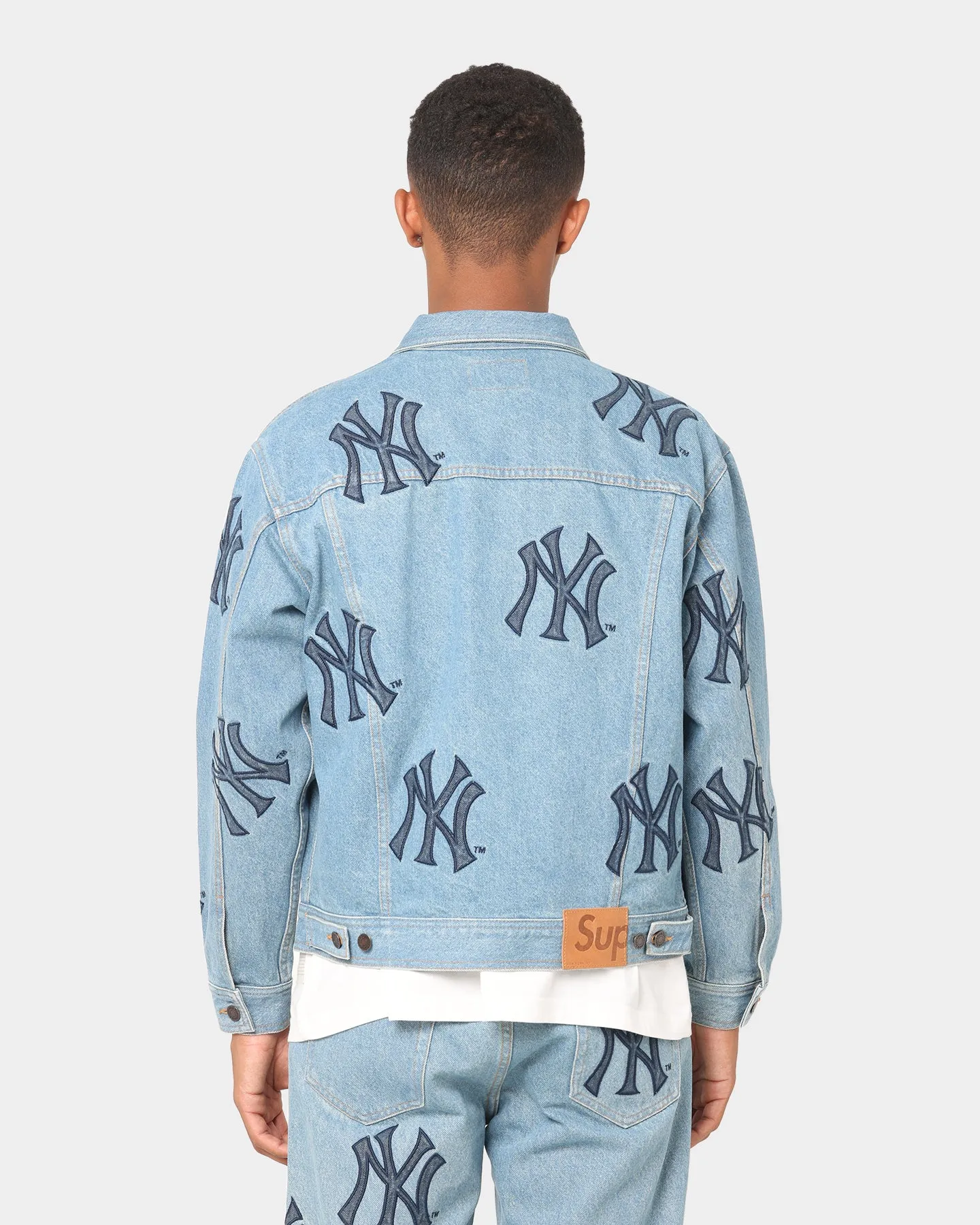 Supreme Supreme X New York Denim Trucker Jacket Washed Blue sold by Culture Kings product image thumbnail 4
