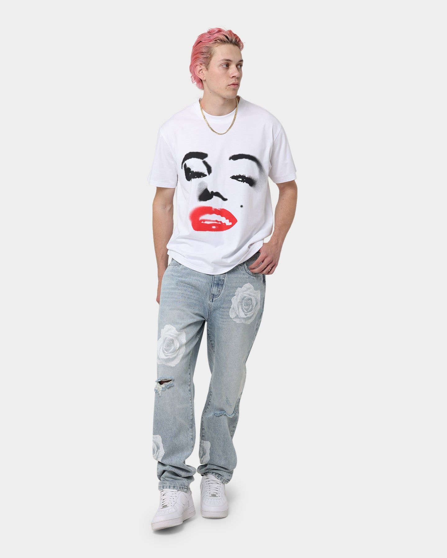 Carré X Marilyn Monroe Red Lips T-Shirt White sold by Culture Kings product image thumbnail 3