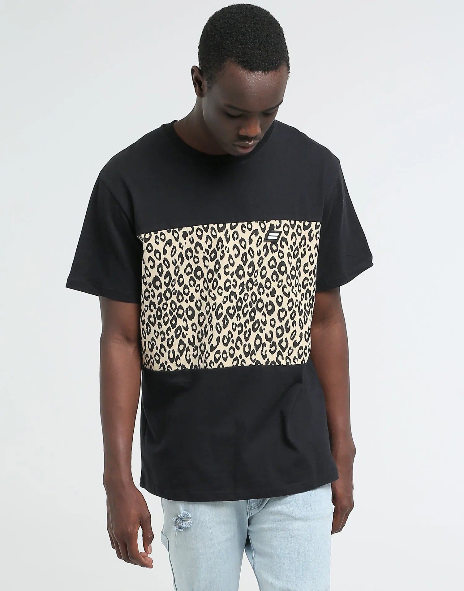 Thing Thing Panel Tee Black/Leopard sold by Culture Kings