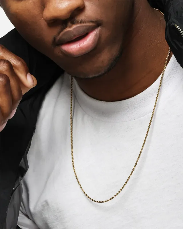 Saint Morta 24" Rope Chain 2MM Gold Plated sold by Culture Kings