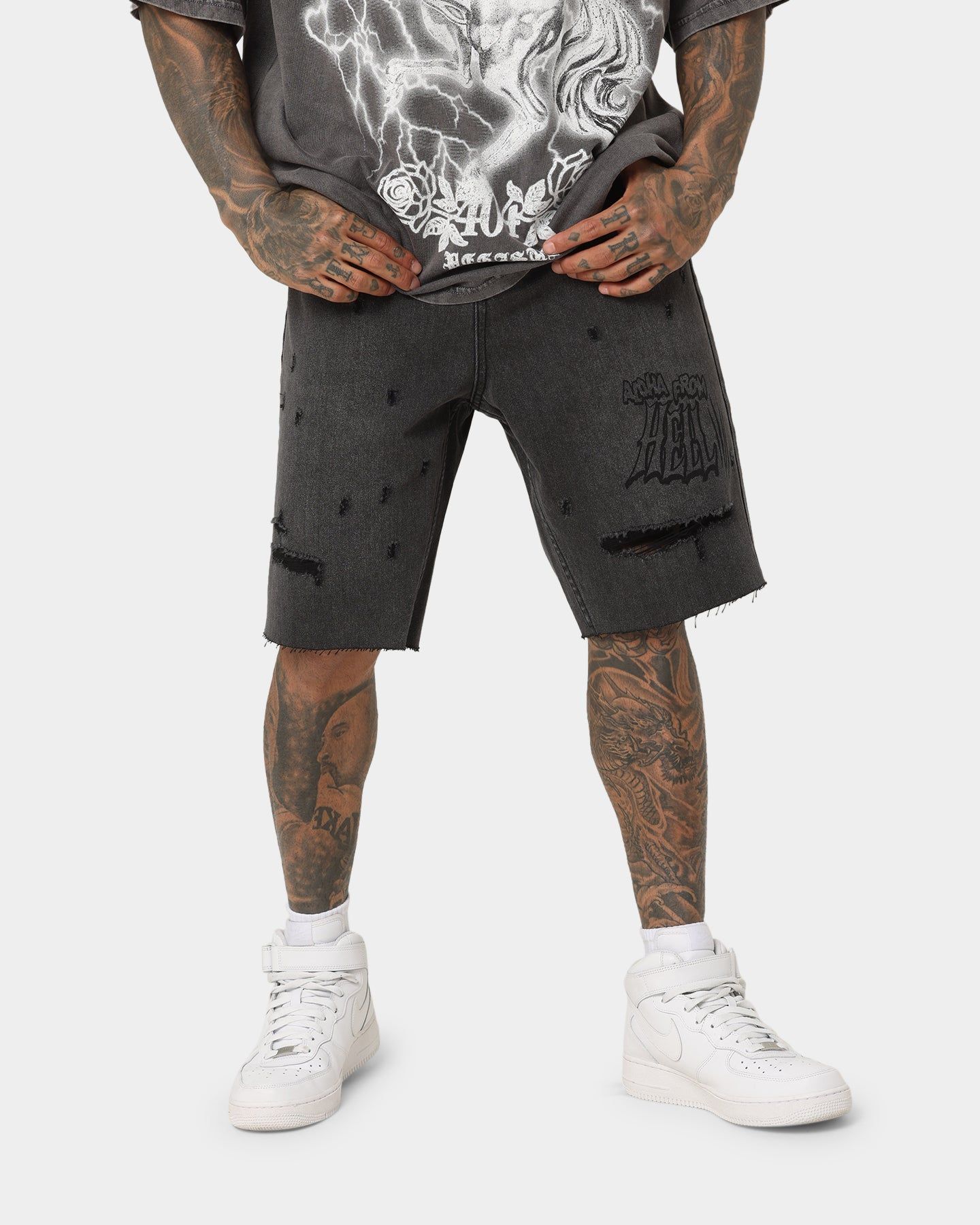 Dead Studios Aloha Denim Shorts Vintage Black sold by Culture Kings