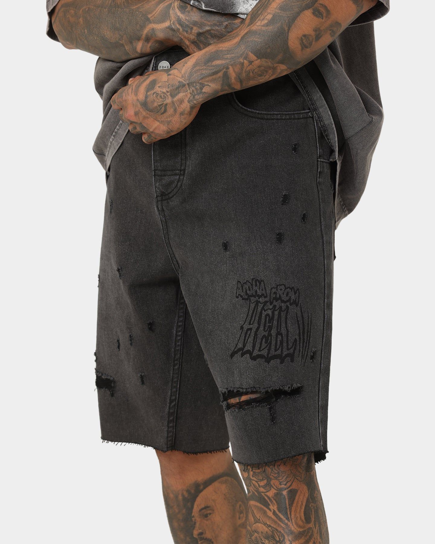 Dead Studios Aloha Denim Shorts Vintage Black sold by Culture Kings product image thumbnail 4